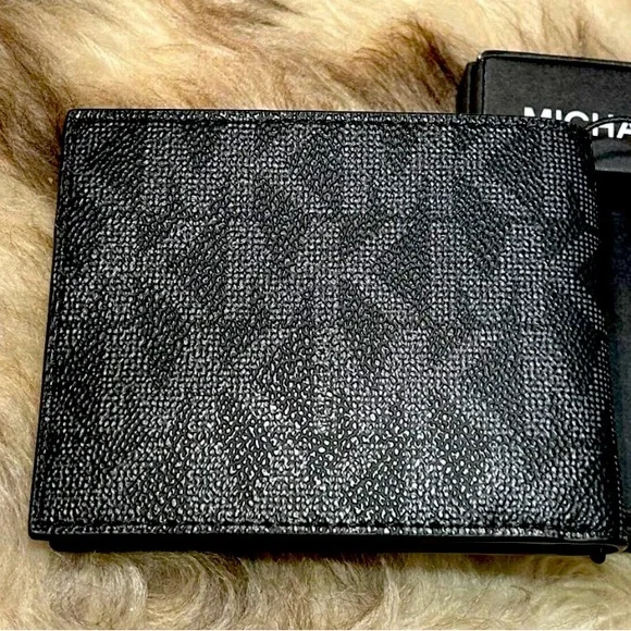 New Michael Kors Jet Set Leather Billfold Slim Mens - Picture 9 of 12